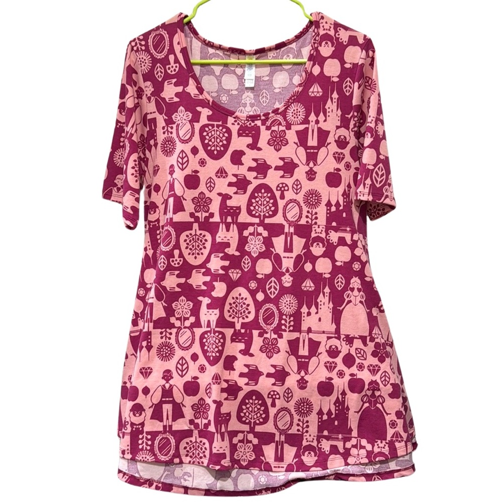 Lularoe Disney Perfect Tee Large mushroom, Snow White